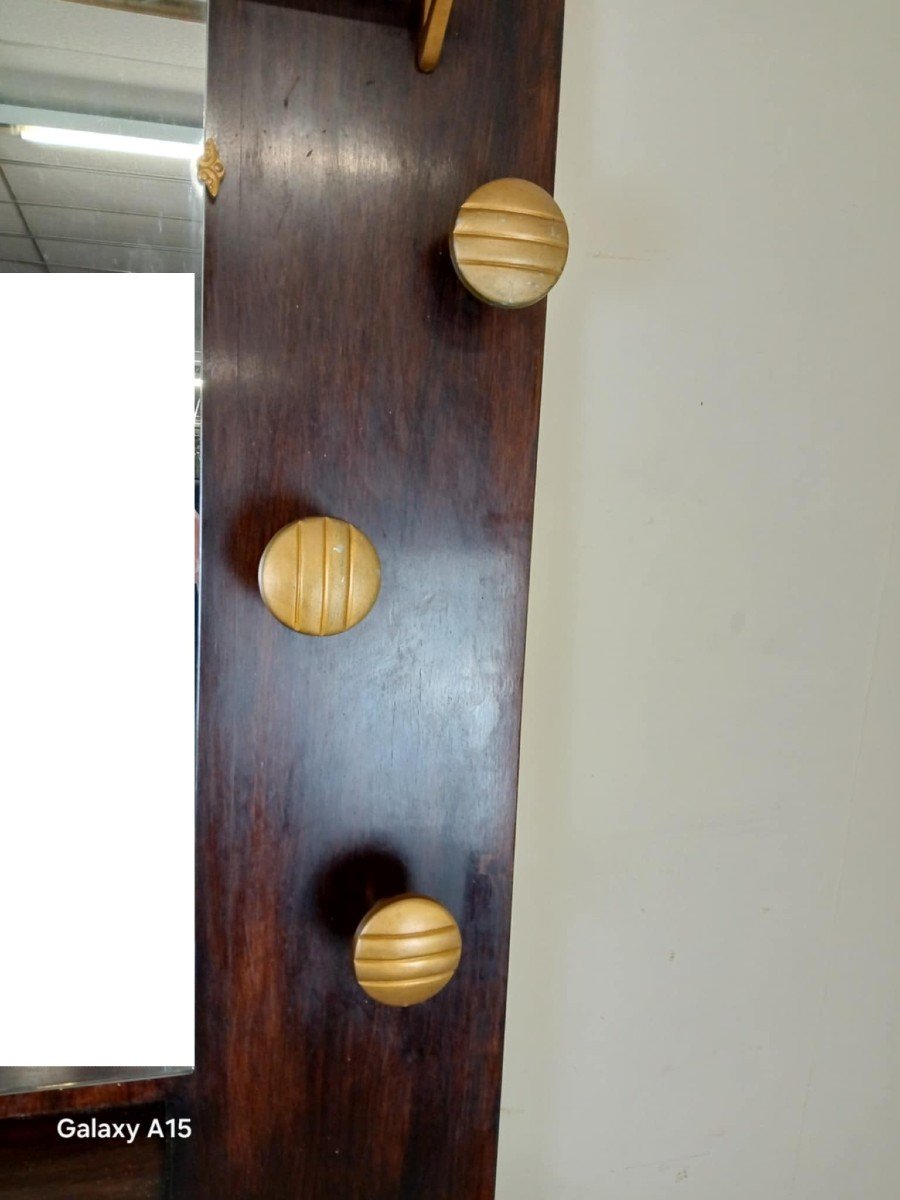 Art Deco Rosewood Coat Rack Circa 1930-1940-photo-2