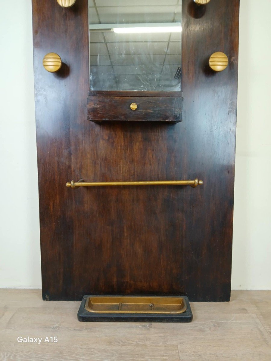 Art Deco Rosewood Coat Rack Circa 1930-1940-photo-5