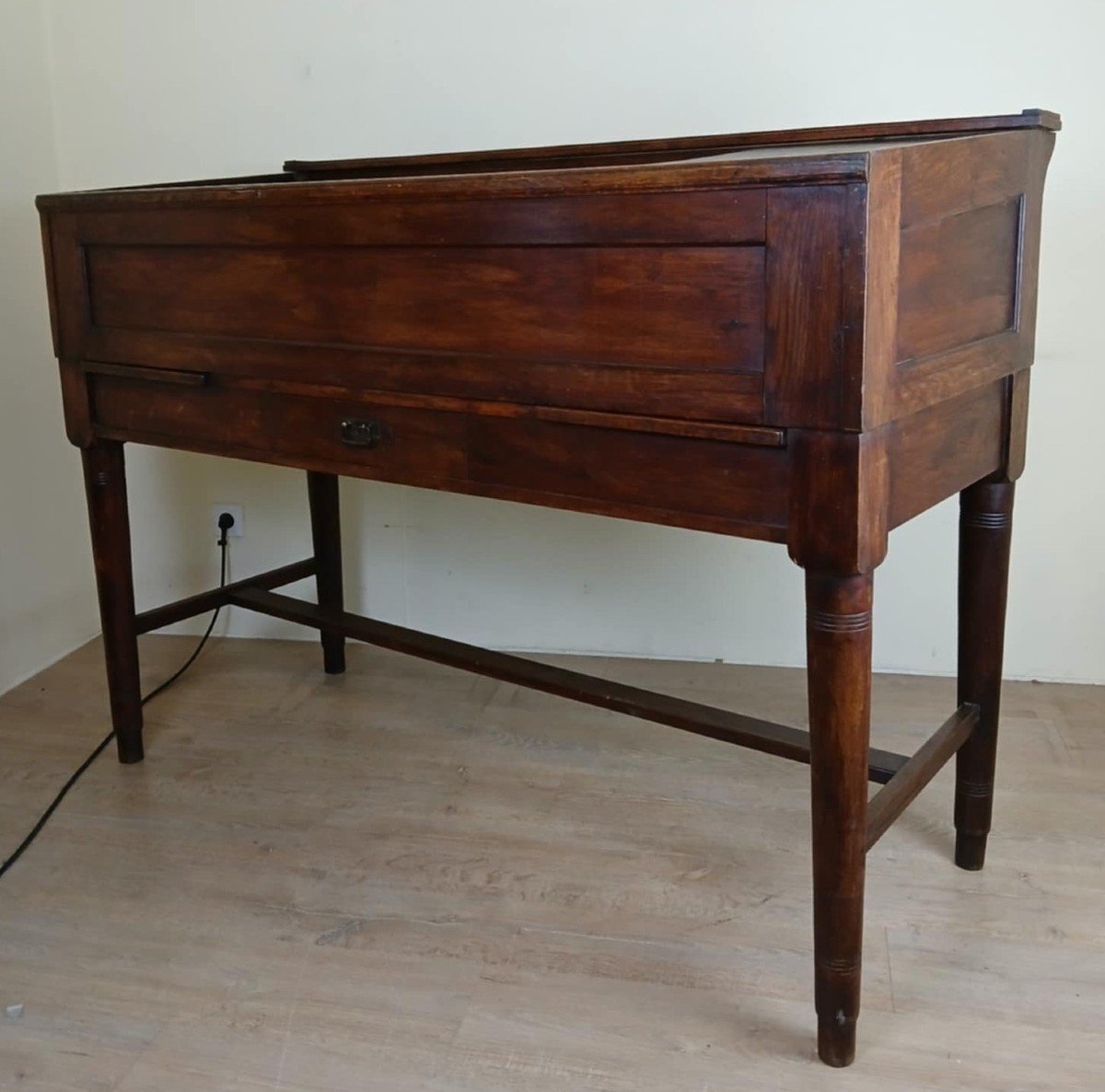 Very Rare Napoleon III Period System Desk In Solid Oak Circa 1850 Stamped Stolzenberg-photo-3