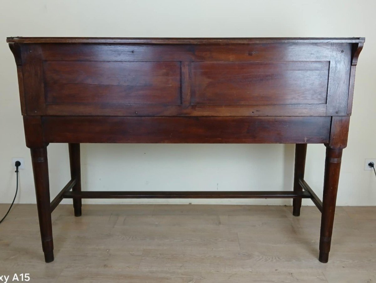 Very Rare Napoleon III Period System Desk In Solid Oak Circa 1850 Stamped Stolzenberg-photo-3