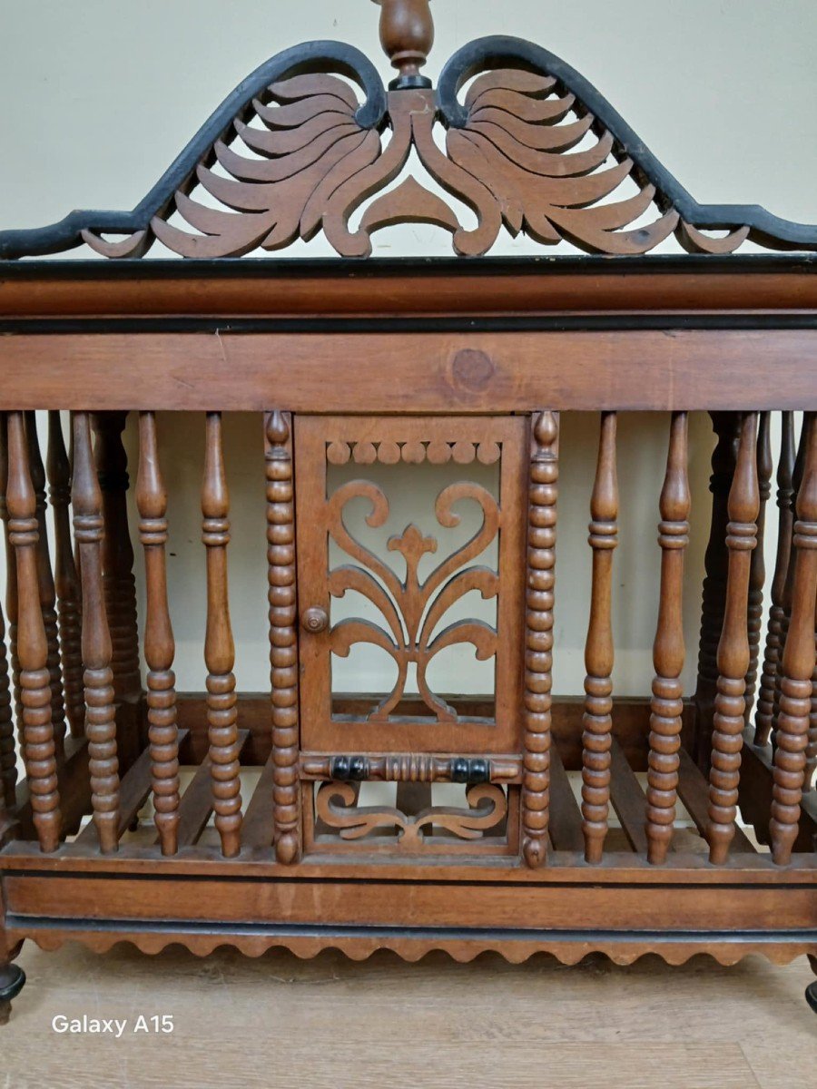 Provencal Panetière In Carved Openwork Walnut Circa 1800 -photo-4