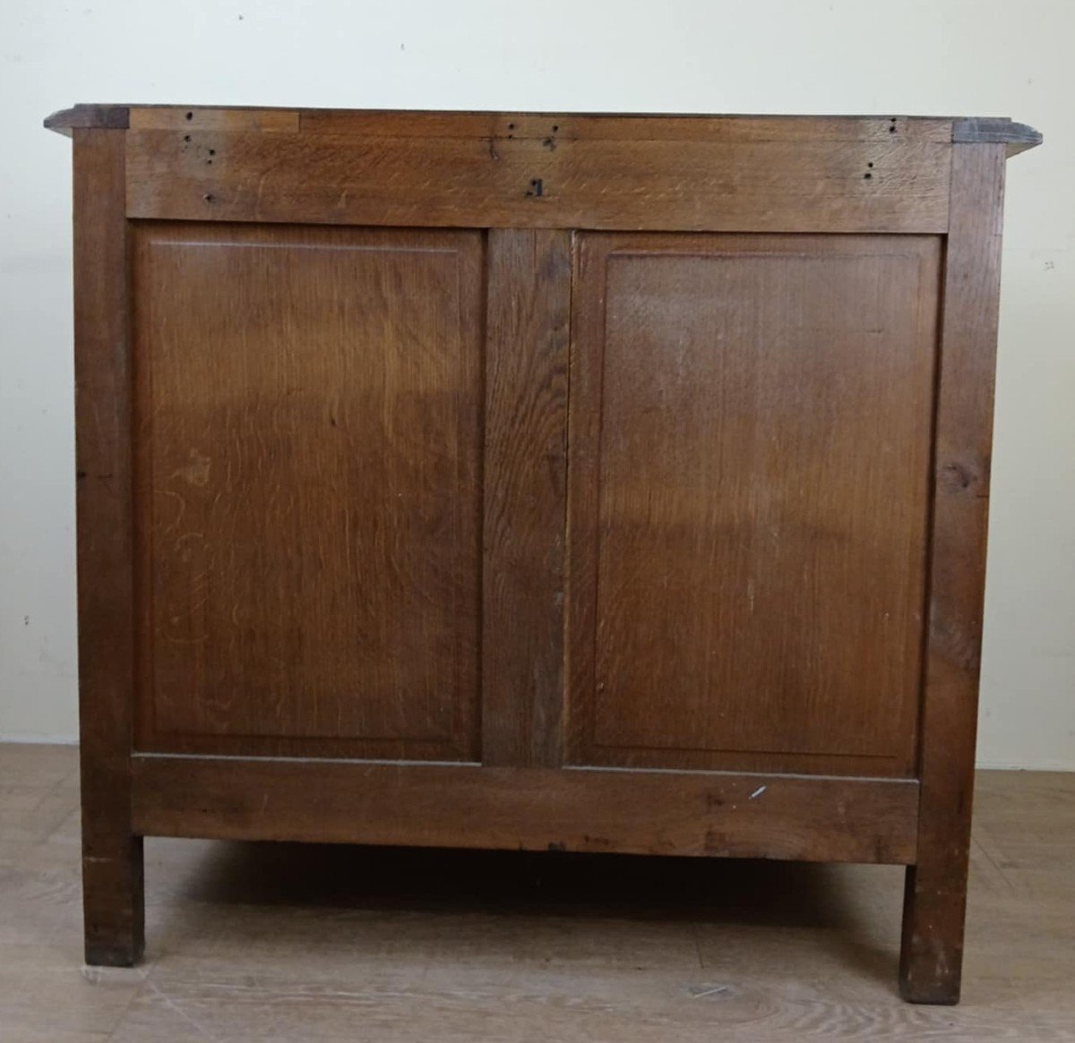 Art Deco Period Lady's Chest Of Drawers In Blond Oak-photo-2