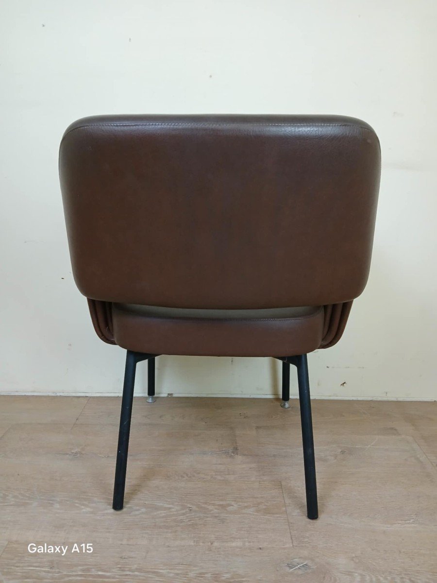 Marc Simon For Airborne: Nice Vintage Office Chair Stamped Year 1950-1960 -photo-3