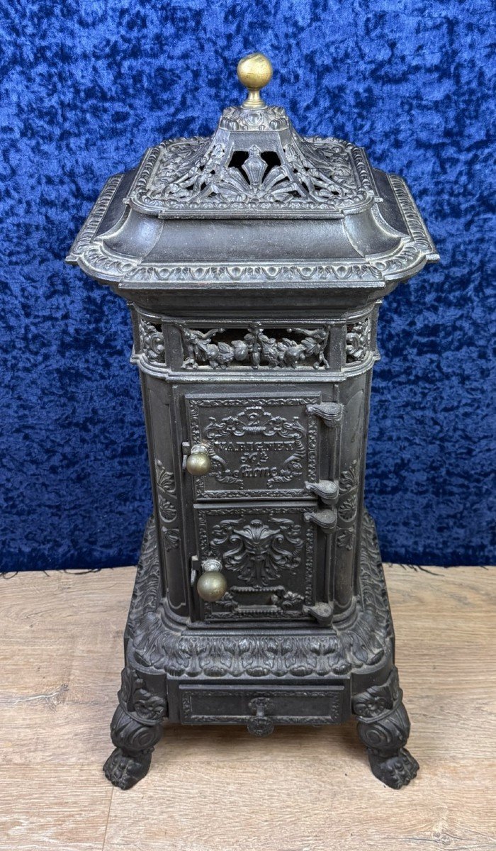 Beautiful Cast Iron Stove Pagoda Model From Varigney In Haute Saône-photo-2