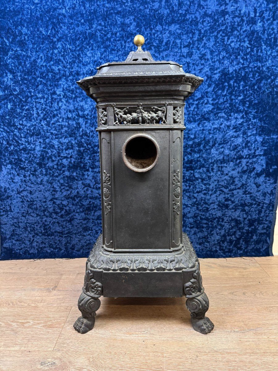 Beautiful Cast Iron Stove Pagoda Model From Varigney In Haute Saône-photo-5