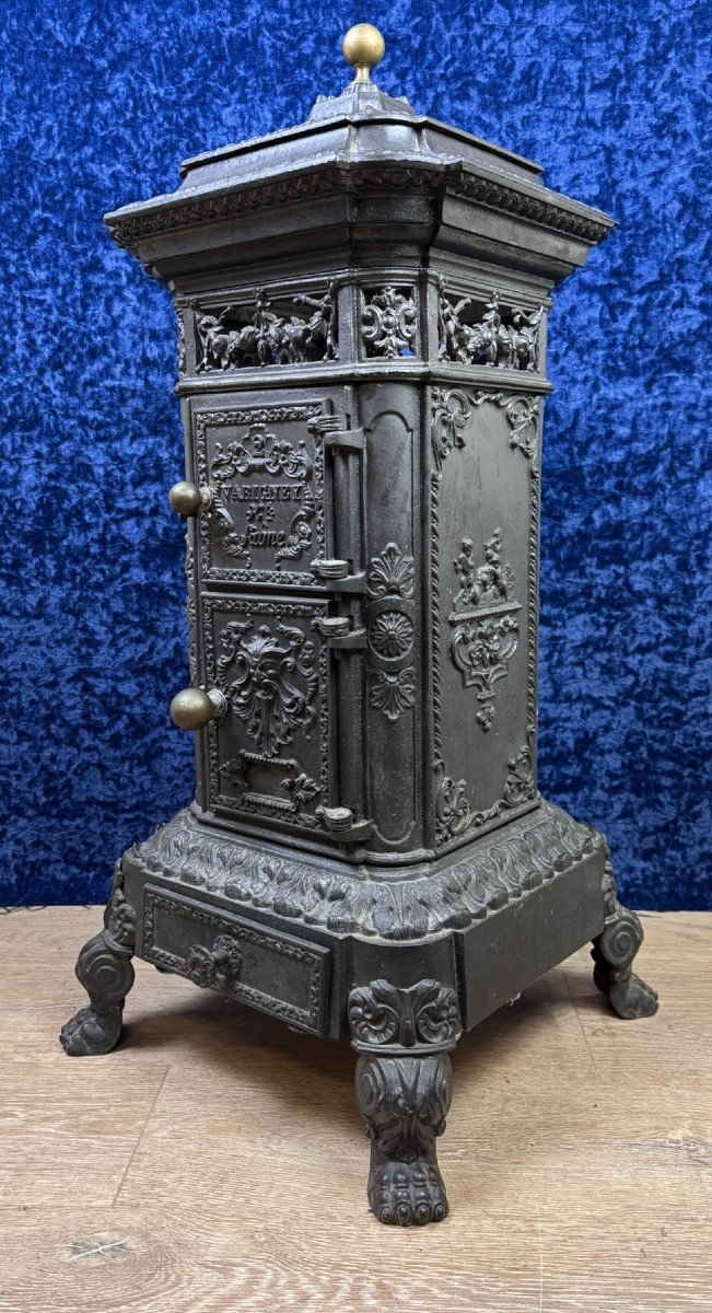 Beautiful Cast Iron Stove Pagoda Model From Varigney In Haute Saône-photo-6