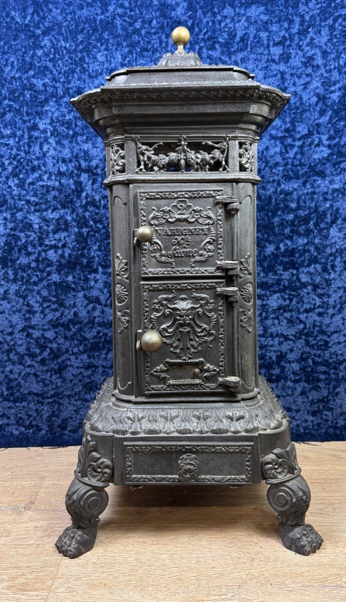 Beautiful Cast Iron Stove Pagoda Model From Varigney In Haute Saône