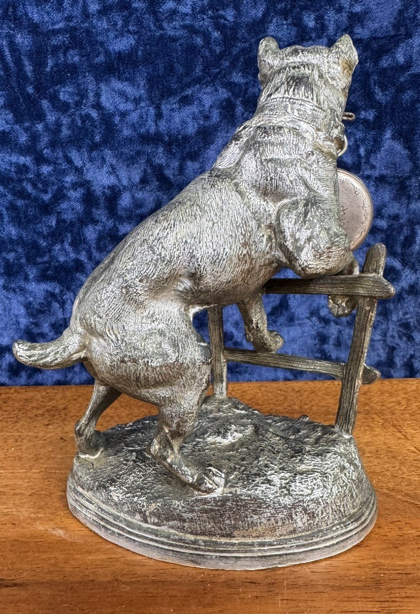 C.valton: Superb Bronze Watch Holder “the Bulldog” -photo-2