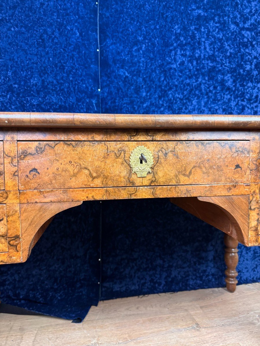 Very Beautiful Louis Philippe Period Desk In Burl Walnut Circa 1830 -photo-4