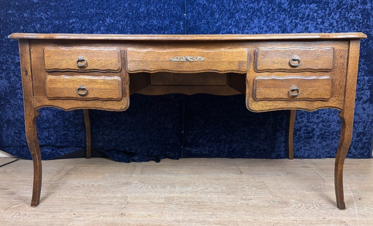 Beautiful Lxv Style Oak Desk Circa 1950-photo-2