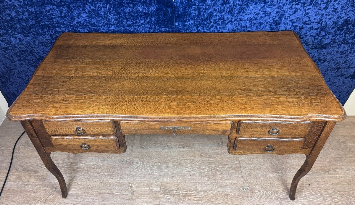 Beautiful Lxv Style Oak Desk Circa 1950-photo-3