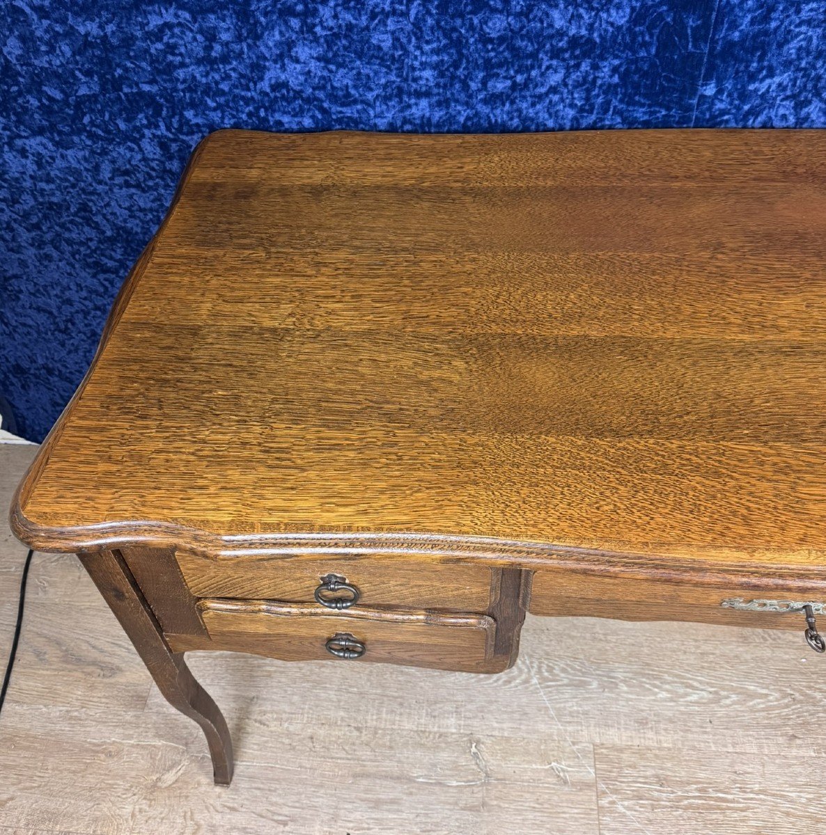 Beautiful Lxv Style Oak Desk Circa 1950-photo-4