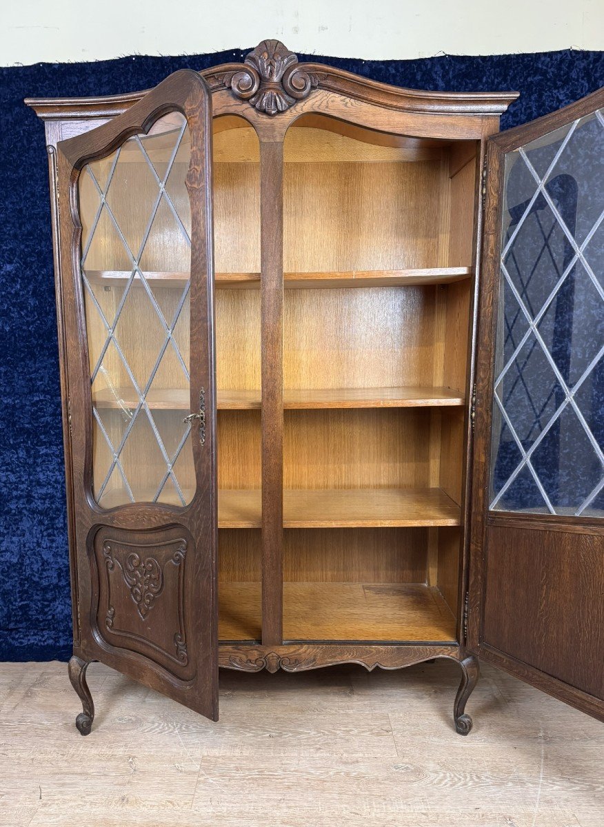 Lxv Style Oak Bookcase Circa 1950-photo-3