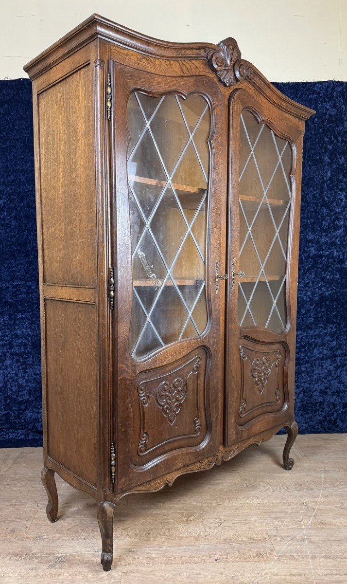 Lxv Style Oak Bookcase Circa 1950-photo-6