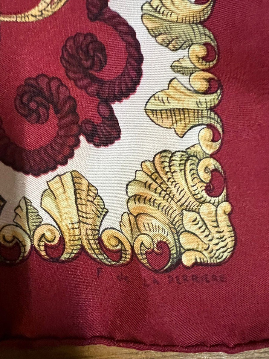 Hermès Square In Silk “ludovicus Magnus” From La Perriere-photo-1