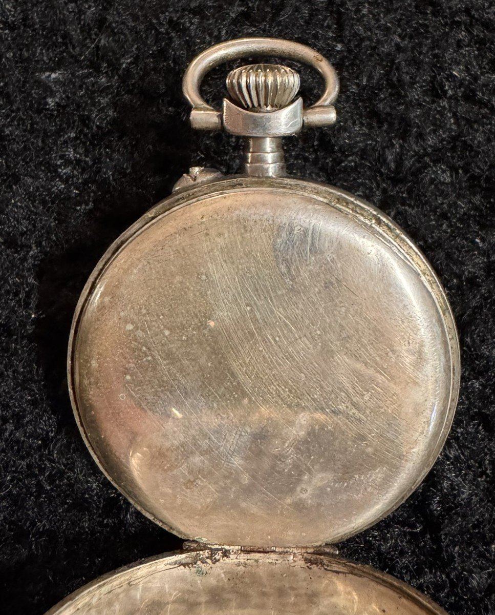 Napoleon III Period Silver Pocket Watch-photo-2