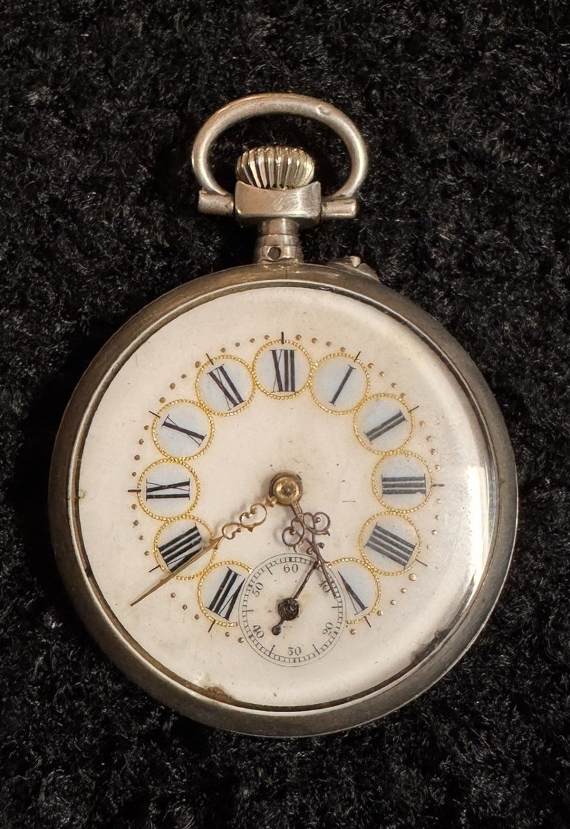 Napoleon III Period Silver Pocket Watch