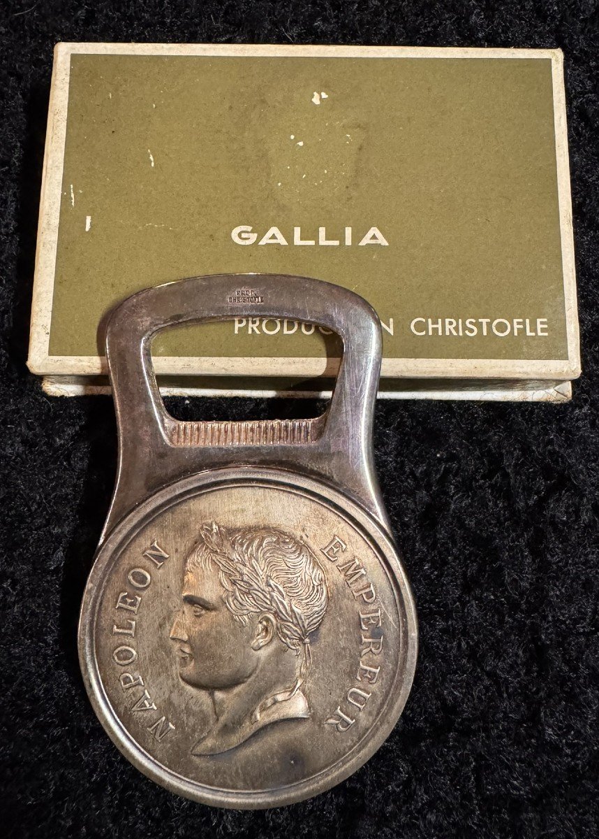 Gallia Production Christofle: Bottle Opener With The Image Of The Emperor-photo-4