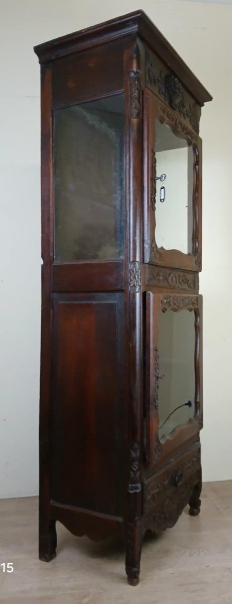 Louis XV Provencal Oak Display Cabinet Circa 1850-1880  -photo-4