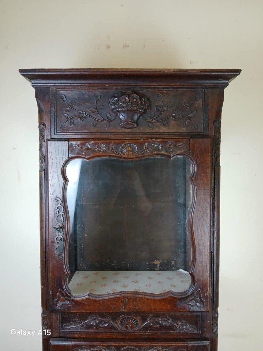 Louis XV Provencal Oak Display Cabinet Circa 1850-1880  -photo-2