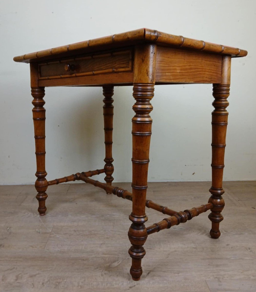 Napoleon III Period Bamboo Desk Circa 1880 -photo-2