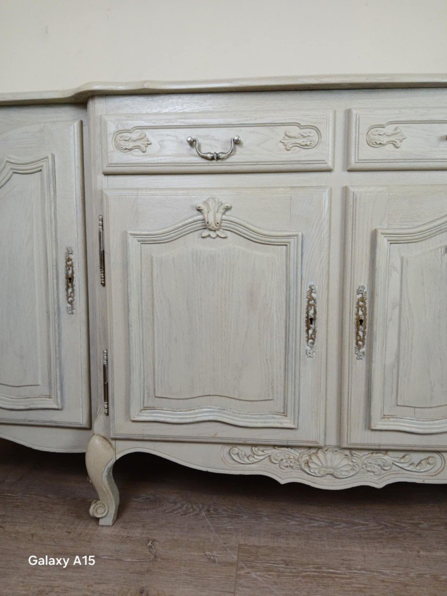 Buffet En Enfilade Style Louis XV Provençal En Bois Laqué Vers 1900-photo-4