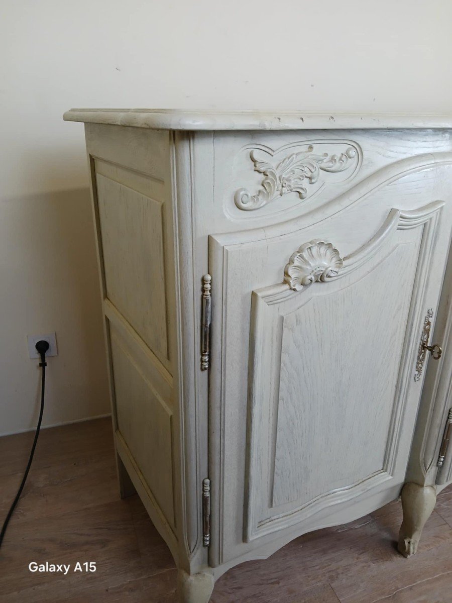 Buffet En Enfilade Style Louis XV Provençal En Bois Laqué Vers 1900-photo-4