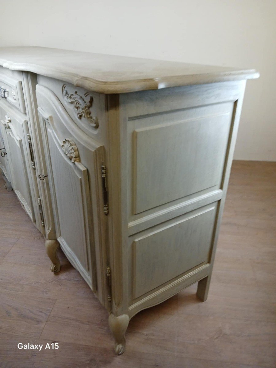 Buffet En Enfilade Style Louis XV Provençal En Bois Laqué Vers 1900-photo-6