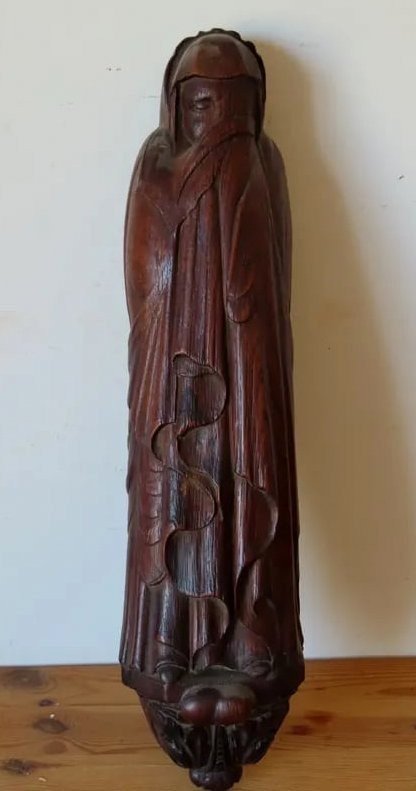 French Work End Of 17th Early 18th Century / Wooden Applique Sculpture 