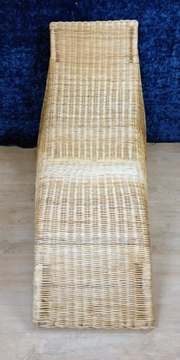 Wicker And Rattan Lounge Chair By Carl Ojerstam For Ikea Circa 1980/1990-photo-3