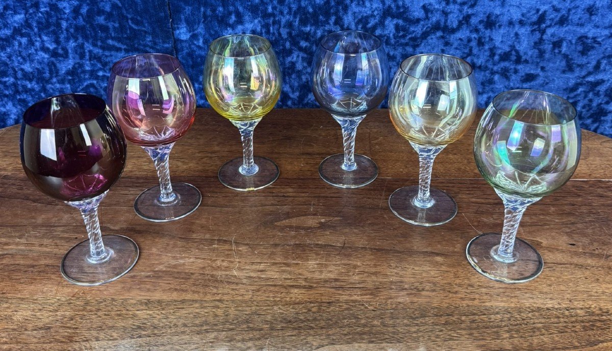 Murano: Vintage Twisted Stem Wine Glasses Series-photo-2