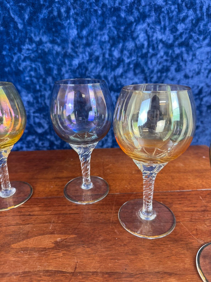 Murano: Vintage Twisted Stem Wine Glasses Series-photo-1