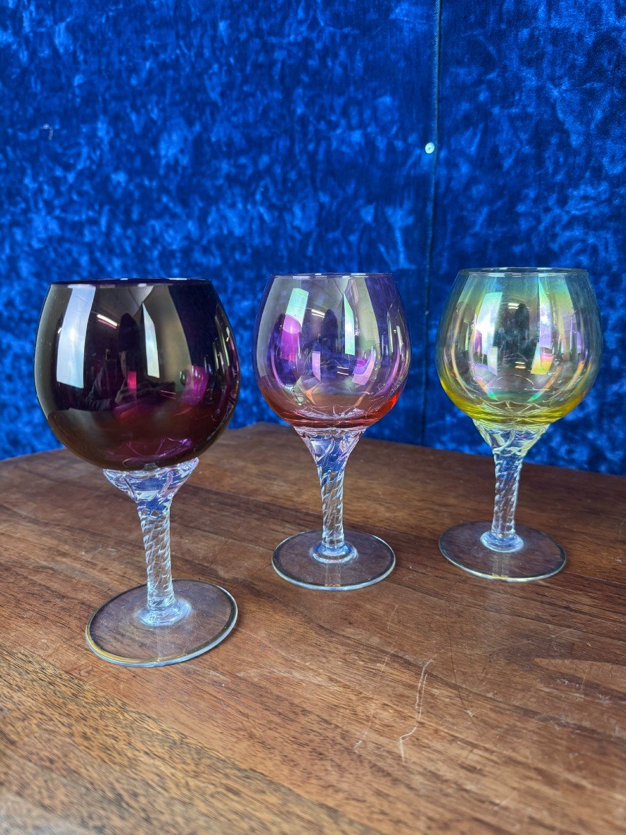 Murano: Vintage Twisted Stem Wine Glasses Series-photo-3