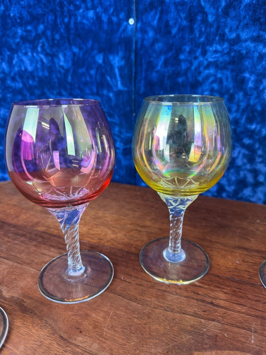 Murano: Vintage Twisted Stem Wine Glasses Series-photo-4