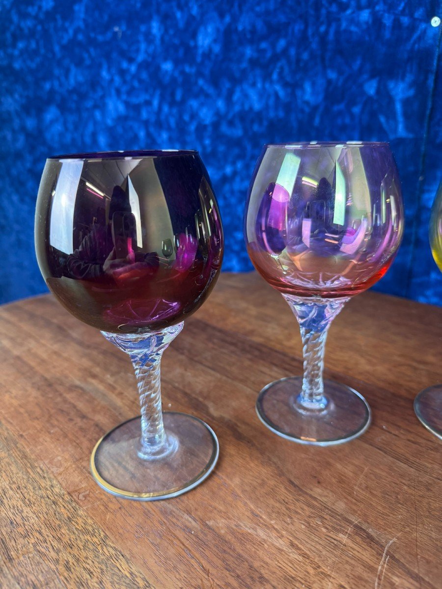 Murano: Vintage Twisted Stem Wine Glasses Series-photo-5