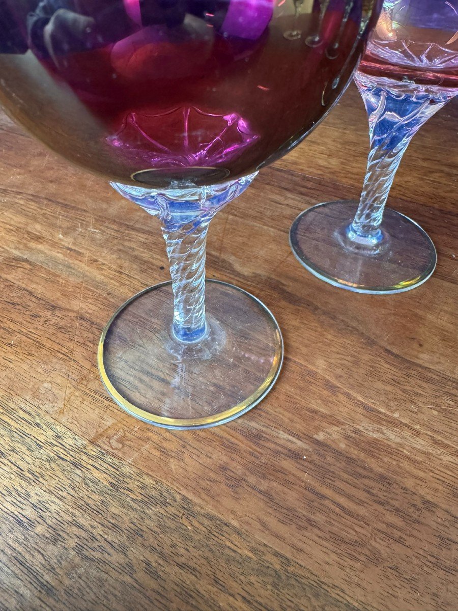 Murano: Vintage Twisted Stem Wine Glasses Series-photo-6