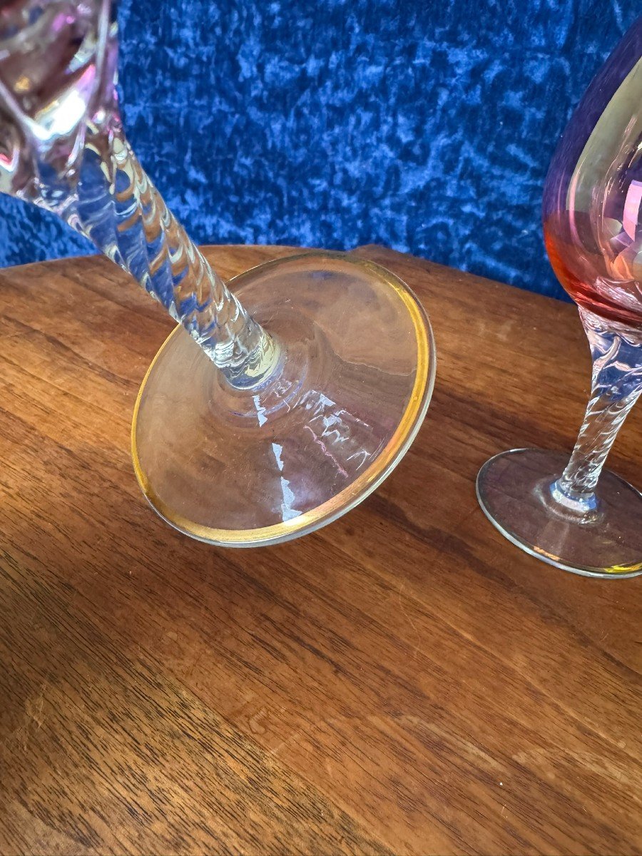 Murano: Vintage Twisted Stem Wine Glasses Series-photo-8