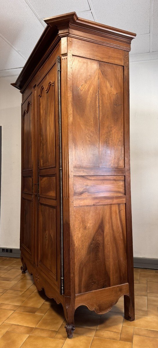 Transition Period Cabinet Lxv Lxvi In Solid Walnut Circa 1750-photo-3