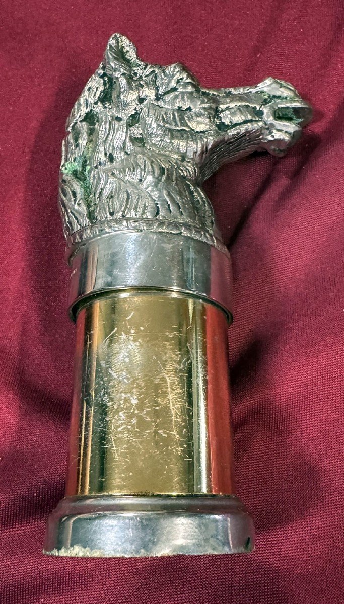 Gucci Italy: Silver-plated Horse Head Pepper Shaker Circa 1970 -photo-3