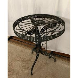 Iron Pedestal Table Circa 1950-1960