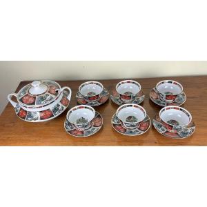 Service Japonisant En Porcelaine Fine