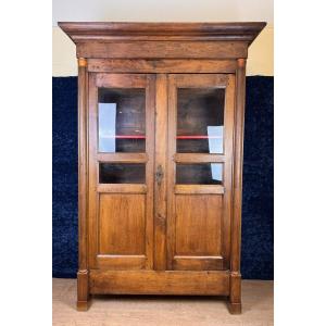 Empire Period Bookcase In Blond Walnut 