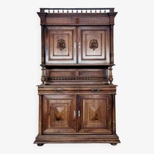 Renaissance Style Buffet In Carved Solid Walnut