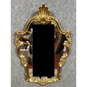 Miroir Doré Style Louis XV Entièrement Sculpté 