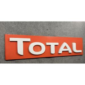 Large Advertising Plaque "total" Sign / 270 Cm   