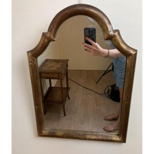 Pretty Mirror In The Style Of The 18th Century In Golden Wood Circa 1900