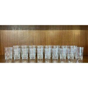  Baccarat: 18 Monogrammed Crystal Glasses Cb  