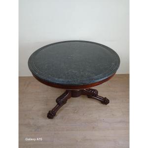  Empire Period Pedestal Table In Mahogany, Early 19th Century