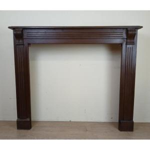 Beautiful Louis XVI Style Fireplace Surround Or Frame In Solid Oak Circa 1850 