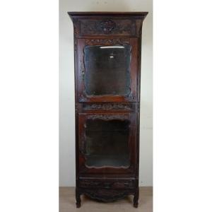 Louis XV Provencal Oak Display Cabinet Circa 1850-1880  